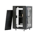 COFFRE INFORMATIQUE 18U 600*600*1000MM+ETAGER+ROULETTE AVEC PIED+VENTILATEURS*2